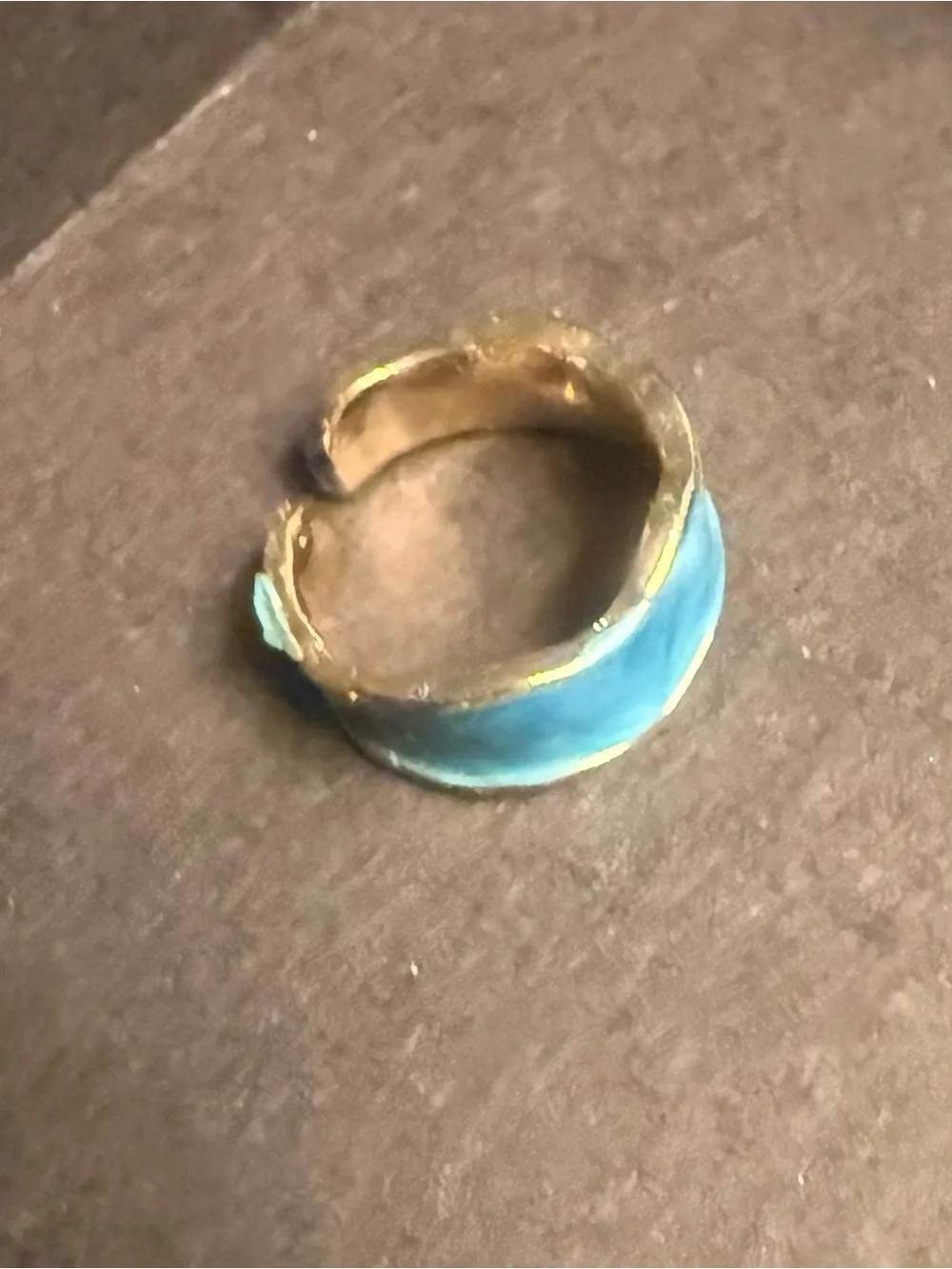 Blue Enamel Wave Ring - Women Jewelry